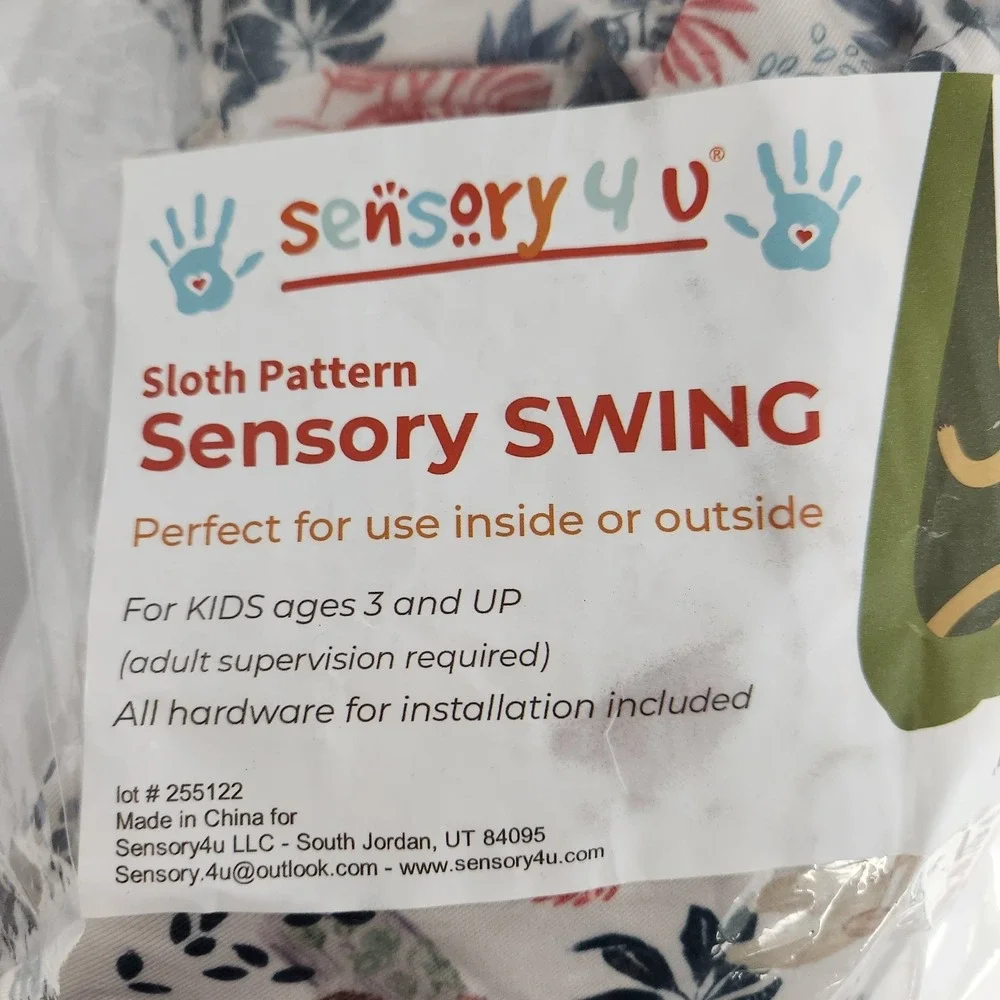 New Bagged Sloth Sensory Swing for Kids Indoor XL 360° Hardware Therapy‎ Swing